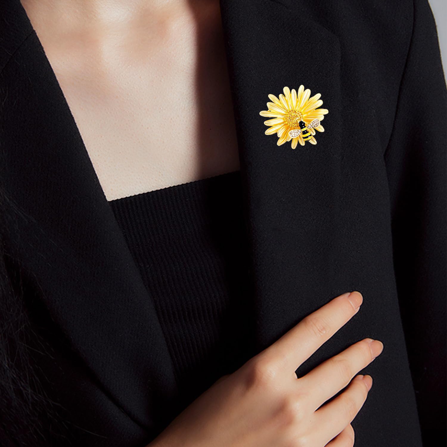 Broche de Abejas Daisy, Broche de Diamantes de Imitación, Accesorios de Ropa