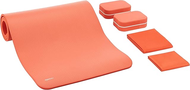 Amazon Basics 1.27 cm Thick Yoga Mat 6 Piece Set