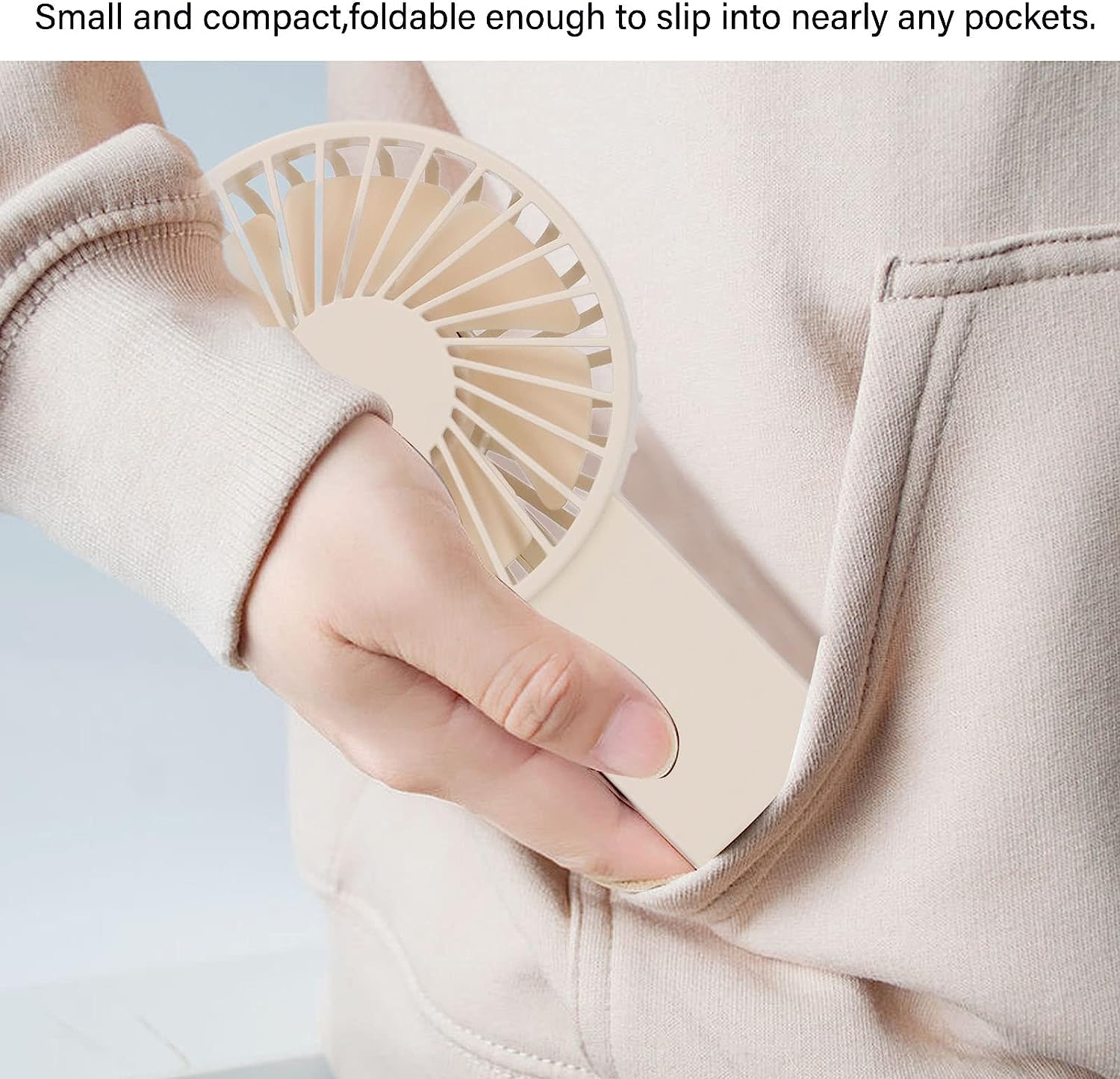 Cichy Miniventilator met 3 snelheden, opvouwbare handventilator, 3-in-1 bureauventilator, geluidsarme en energiebesparende persoonlijke ventilator Wiatraki stojące