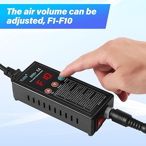 Miniatura 7 de Estación de soldadura de aire caliente SMD soldador Rework Digital Display Heat Gun