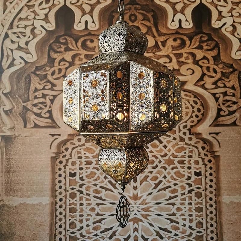 Lustre en fer sculpté de haute qualité pour art déco intérieur