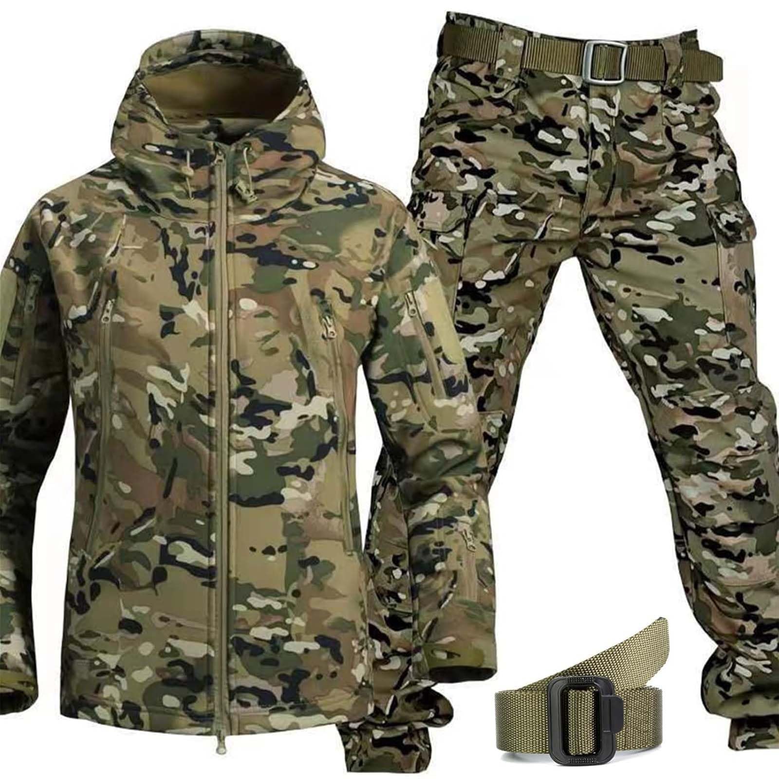 Uniforme Ensemble Militaire Vêtements De Chasse De Camouflage Camouflage Hommes Tactique Thermiques Treillis Armée Pantalon Chasse Combat Outdoor Randonnée Vêtements