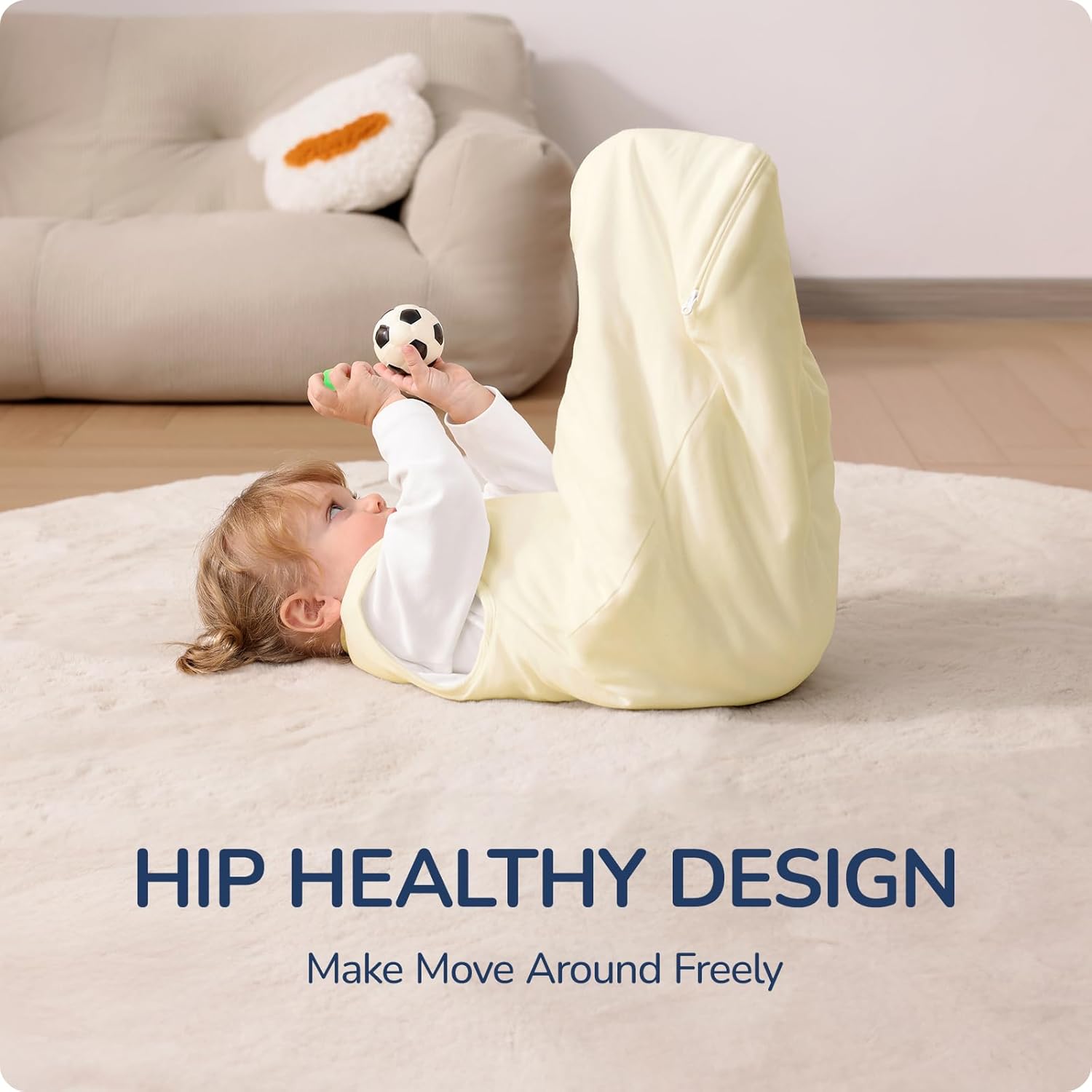 1.0 Tog 2.5 Tog Baby Sleep Sack, 100% Cotton Baby Sleeping Bag 3-24M, 2-Way Zipper Baby Wearable Blanket - Image 6