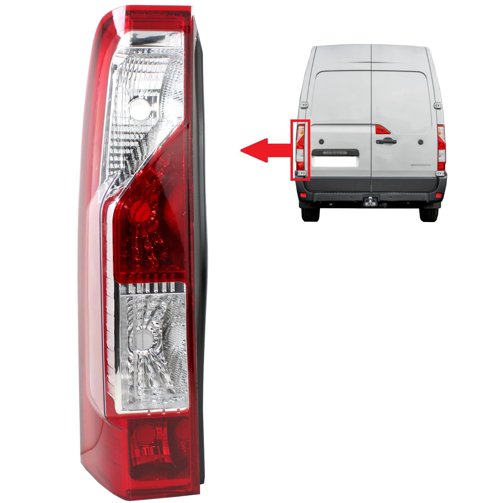 Rear Left Tail Light Lamp Lens For Renault Master Mk3 Vauxhall Opel Movano B Nissan NV400 265550023R 4419378 2655500Q0E 93197460