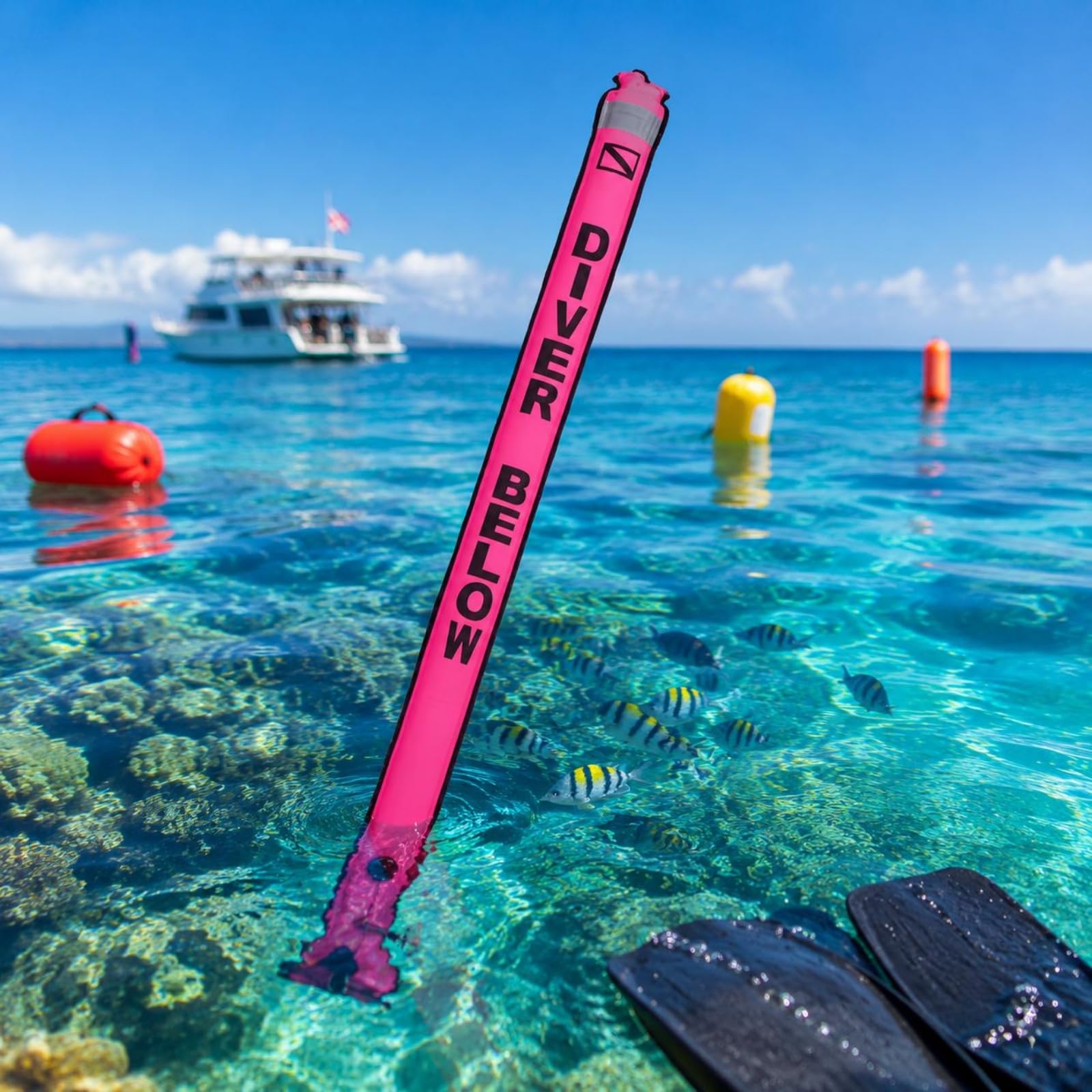 Boa SMB Valvola Unidirezionale Boa SMB Gonfiabile Rivestimento TPU Boetta di Segnalazione Immersioni per Acque Aperte, Snorkeling