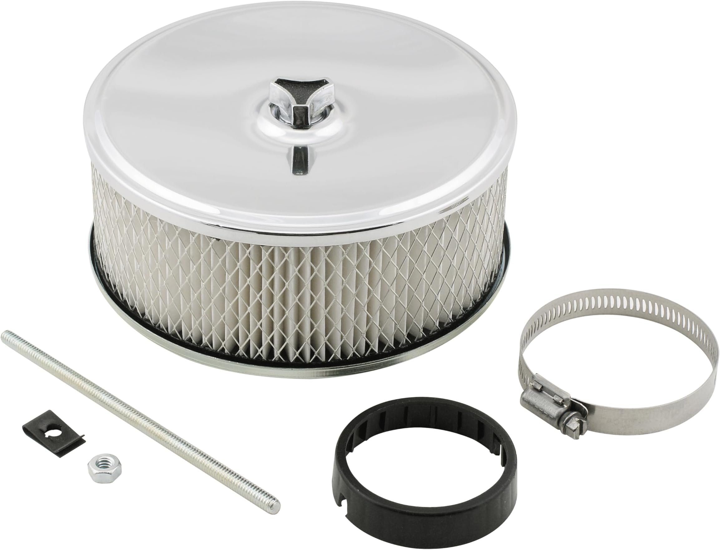 4350MRG Air Filter Assembly - Chrome - 6-1/2 Inch x 3-1/2 Inch