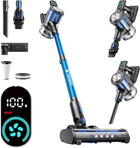Cordless Vacuum Cleaner, 8-in-1 Cordless Stick Vacuum Cleaner with 3