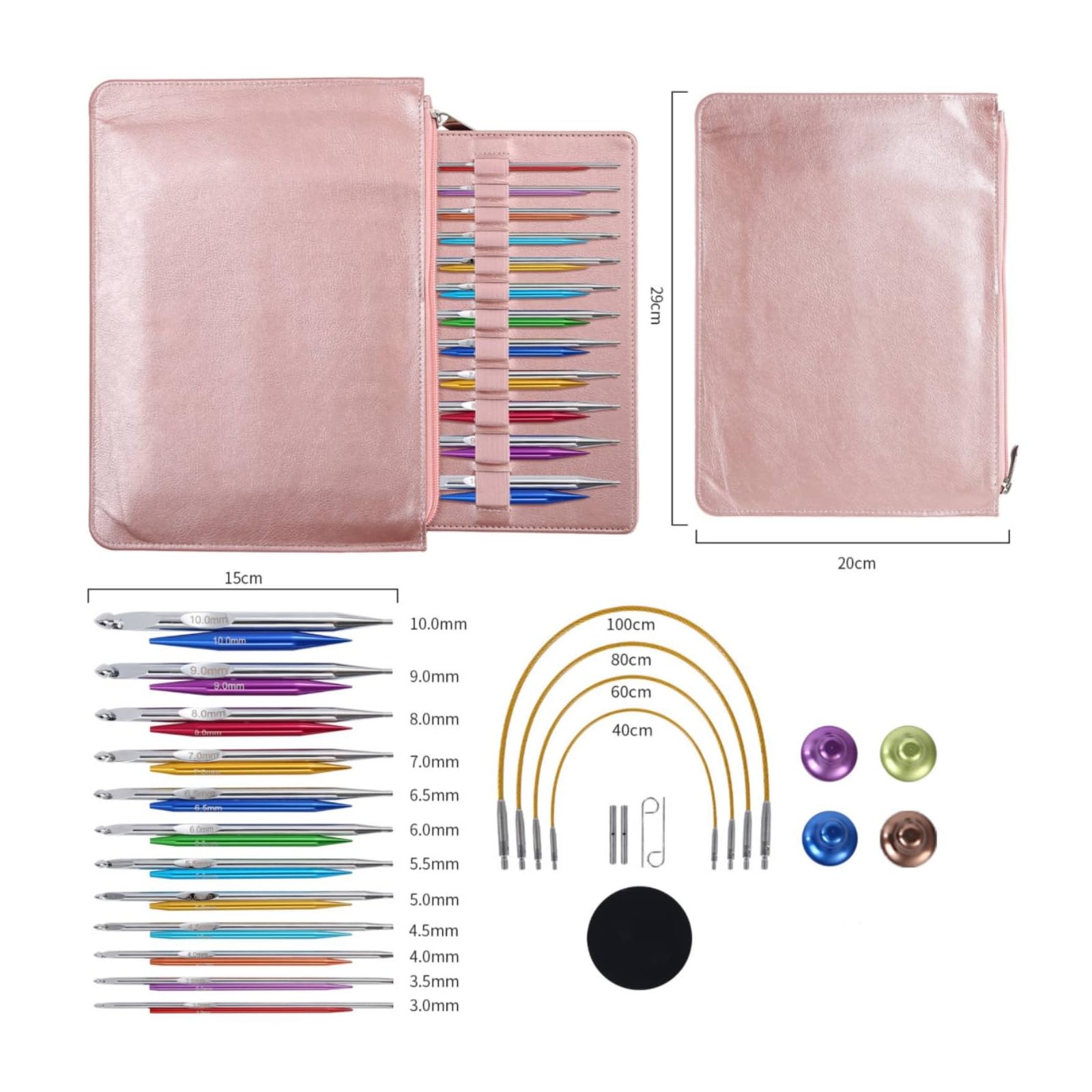 Estuche con Cremallera Portátil Bolsa | Compacto, Funda, para Viajes,