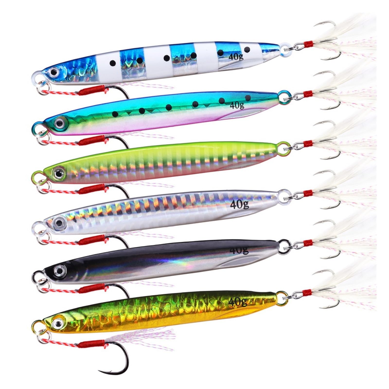 INEOUT 6 Unids/Lote Super Slim Long Metal Casting Jig Señuelos De Pesca 7G 10G 14G 17G 21G 30G 40G Shore Cast Jigging Cuchara Señuelo De Pesca Aparejos