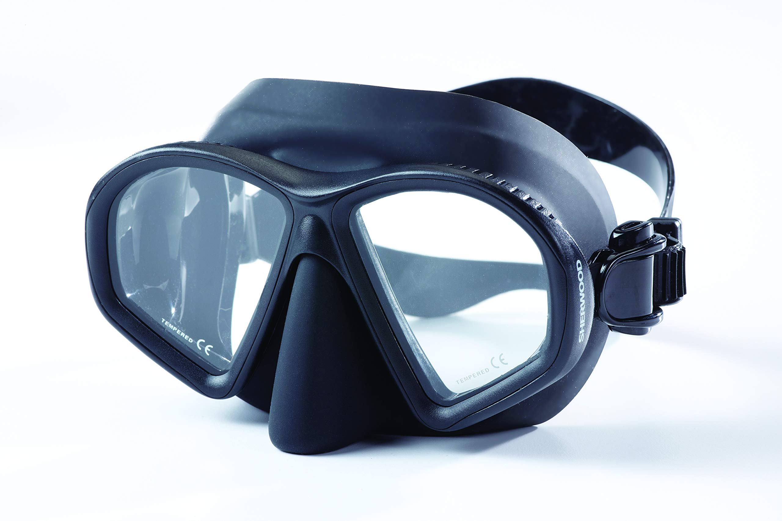 Onyx Low Volume Adult Diving Mask, Black/Dual Lens/Spearfishing