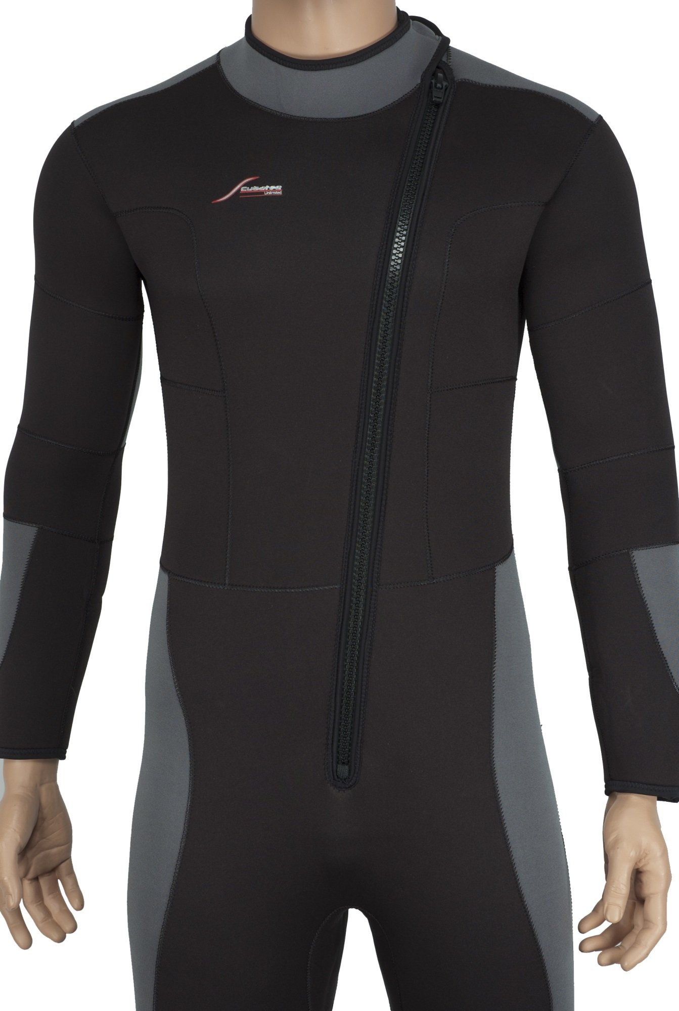Scubatec 5mm Naßanzug mit Front-Zip für Erwachsene, Wassersportler, Unisex, Neopren, Schnorcheln, Tauchen