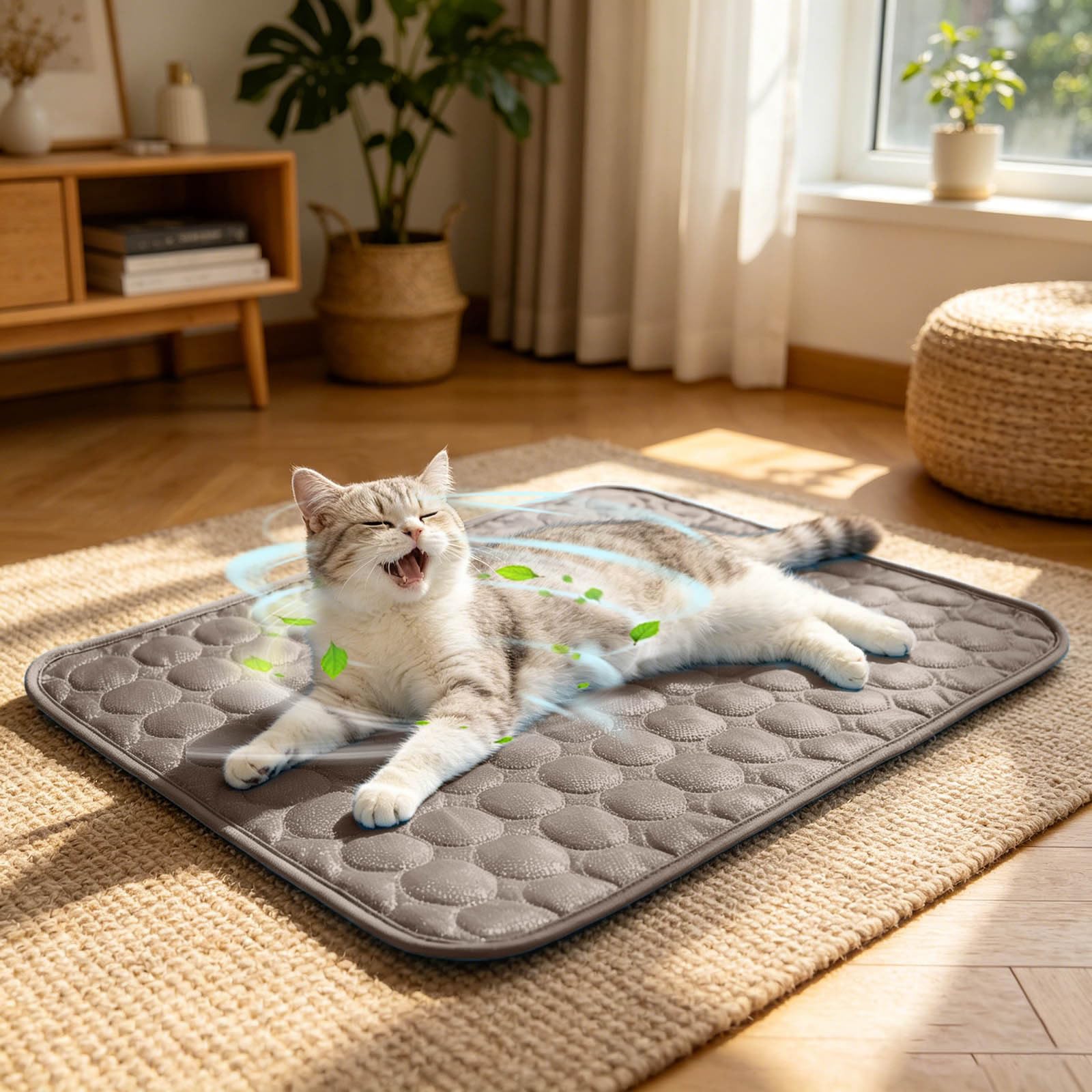 Dog Cooling Mat, Reusable Pet Cooling Mat for Dogs Easy Fold & Cool-Touch Summer Relief for Dogs Cats in Summer Indoor Outdoor
