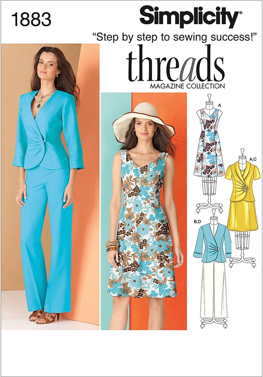 SimplicityPattern 1883.K5 Misses Smart and Casual Wear Size, 8-10-12-14-16