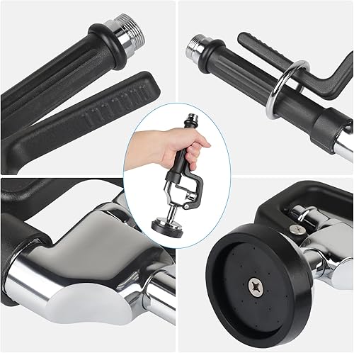 Miniatura 4 de KANONEY Válvula pulverizadora de preenjuague para grifo de fregadero comercial, cabezal rociador de alta presión de 1.42 GPM, boquilla de