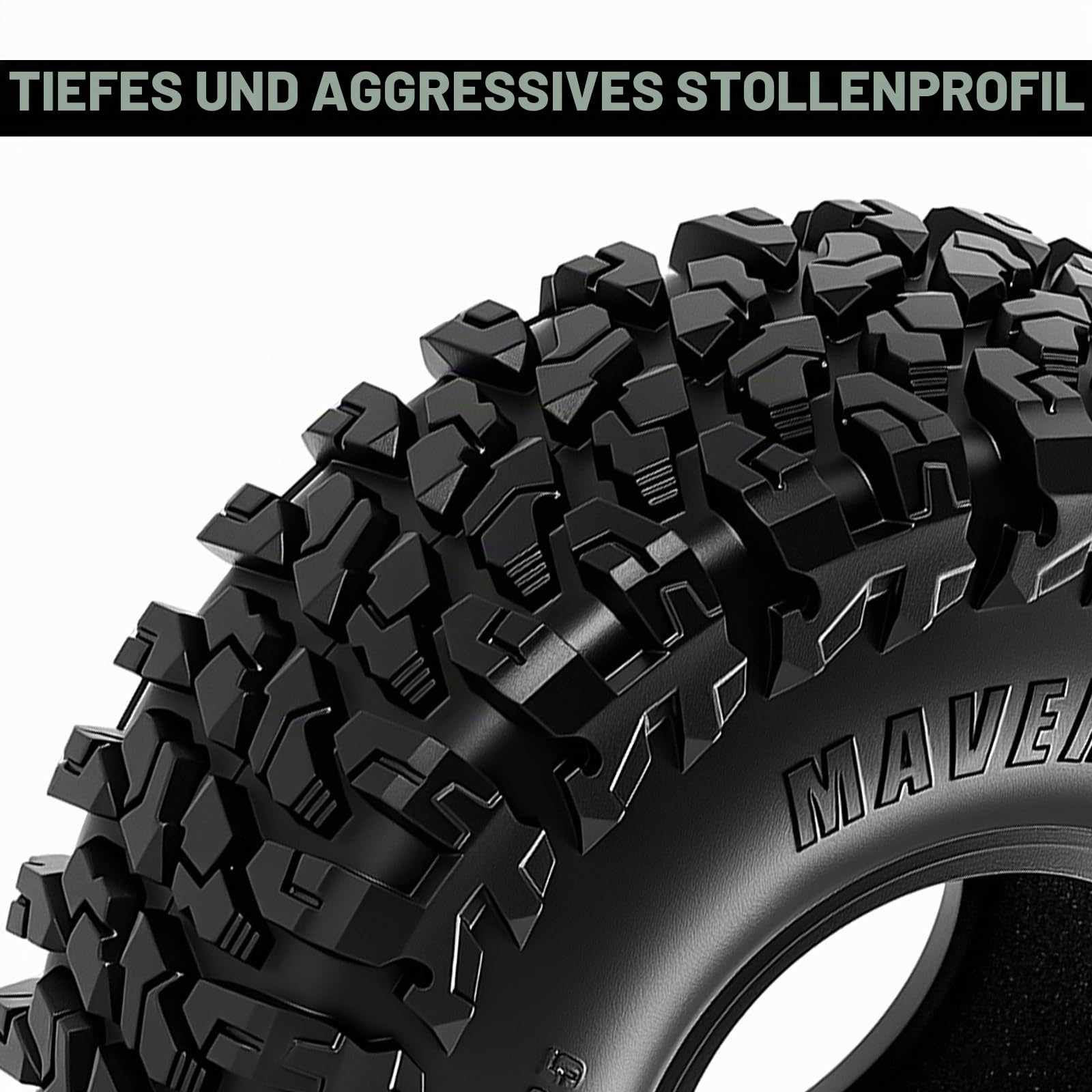 INJORA 1,9" Reifen MAVERIX R/T-Reifen 120 * 42 mm für TRX4 SCX10 1/10 RC Crawler Upgrade (T1925)
