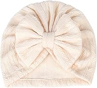Vista 17 de Gorro de punto para bebé con lazos lindos turbante para envolver el sombrero (MZ6)
