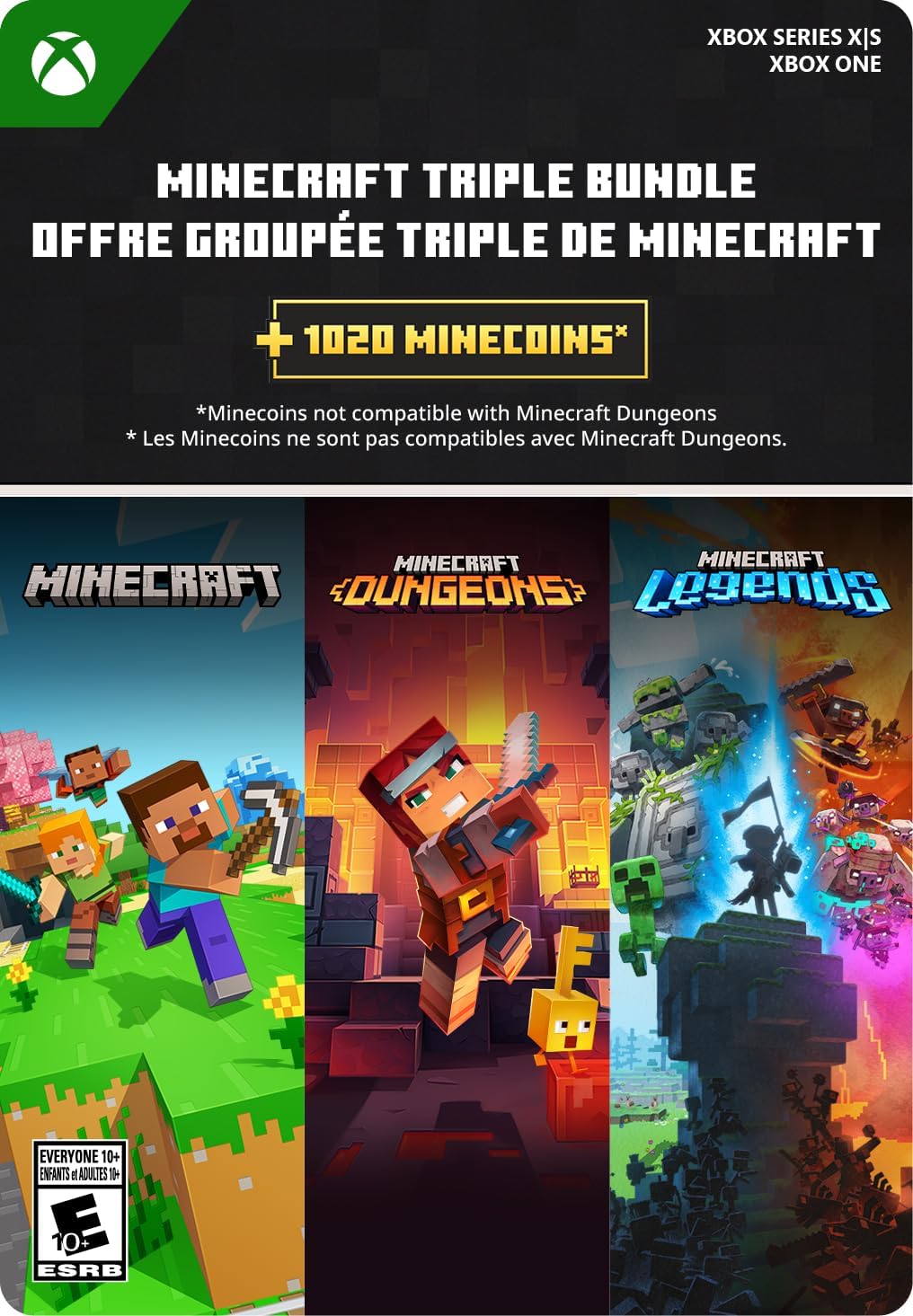 Minecraft Triple Bundle - Xbox [Digital Code] : Amazon.ca: Video Games