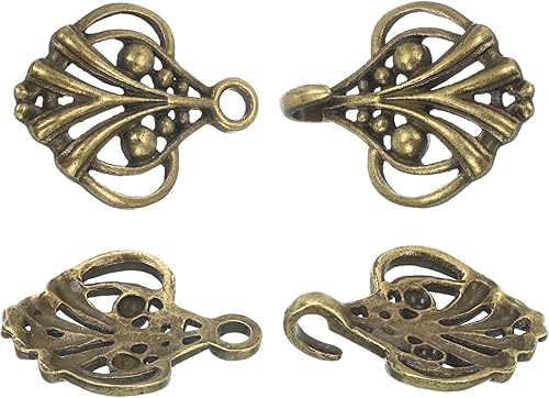 Miniatura 10 de uxcell Cierre de capa, coser ganchos y ojos vintage con cierre de capa, suéter con cuello de chal, hebillas