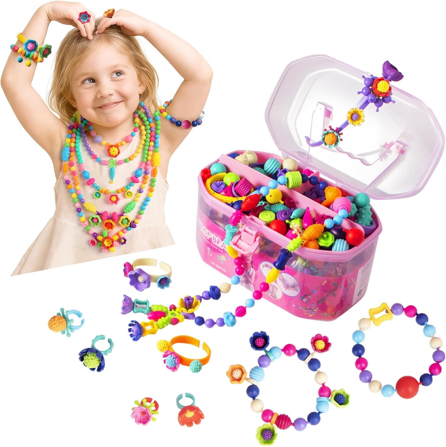 Biranco Pop Beads Jewelry Making Kit