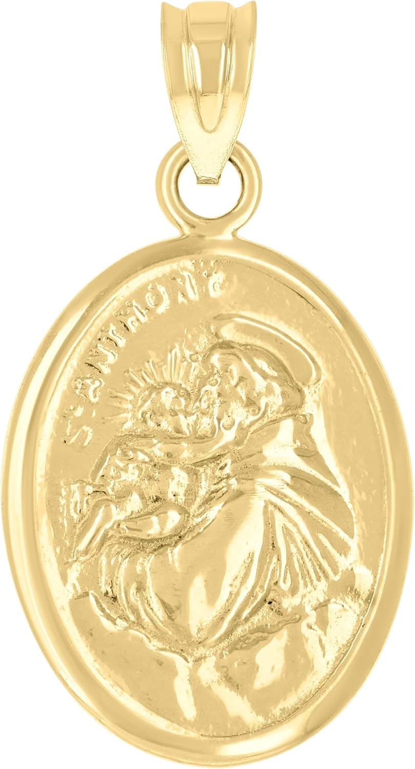 Jewels By Lux 14Kt Yellow Gold Womens Saint Anthony Religious Pendant Charm