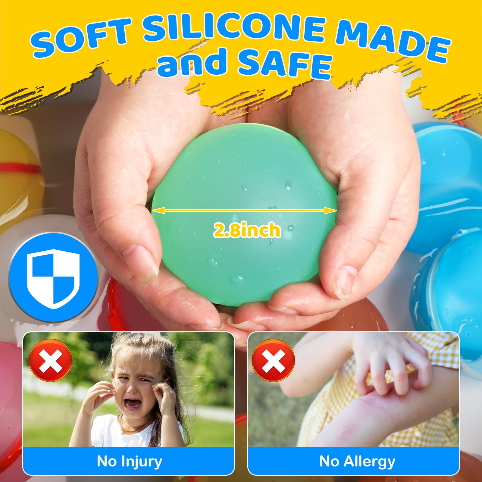 12 Ballons D'eau Réutilisables En Silicone - Remplissage Magnétique Rapide - Pour Jeux D'été, Plage, Piscine - Sac De Rangement Inclus