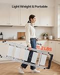 VEVOR 5 Step Ladder, Folding Step Stool with Wide Anti-Slip Pedal and Comfort Handgrip, 330 lbs Capacity Portable Aluminum Stepladder, Multi-Use for Kitchen, Warehouse, Household and Office, Silver