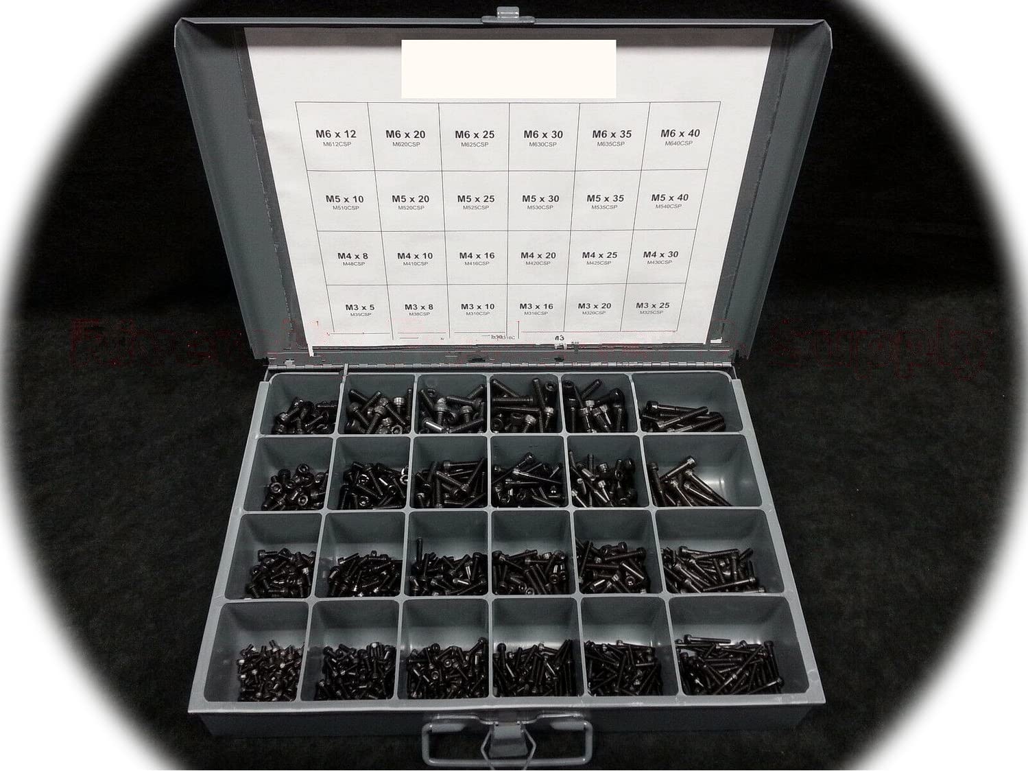 Metric Socket/Allen Head Cap Screw/Bolt Assortment/Kit 1030pcs with Tray Hardware Fastener Kit Set RV9086S