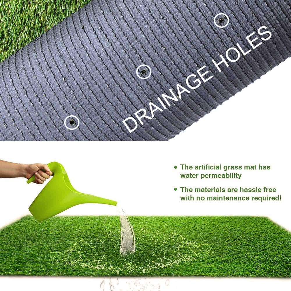Petgrow Synthetic Artificial Grass Turf Lawn 4ft x 10ft, 1.38" Outdoor/Indoor Fake Grass Rug Astroturf for Dogs,Faux Grass Rug with Drainage Holes/Custom Size Provided - Image 4
