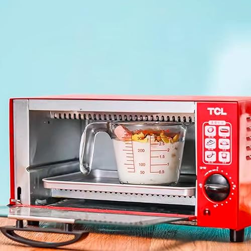 Miniatura 5 de Juego de 2 tazas medidoras de vidrio que incluye tazas medidoras líquidas de vidrio templado, lavavajillas, congelador, microondas y horno