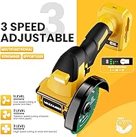 Vista 4 de Herramienta de corte inalámbrica compatible con batería DeWalt 20V Max, motor sin escobillas de 18,000 RPM, hojas de 4" (2 piezas) con cubierta