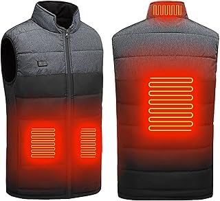 Heated Vest USB, Electric Heating Vest Warm Gilet for Men/Women, Heated Gilet With 3 Levels Heat Settings, Washable Heated Jacket for Outdoor Motorcycle Skiing（NO Battery）