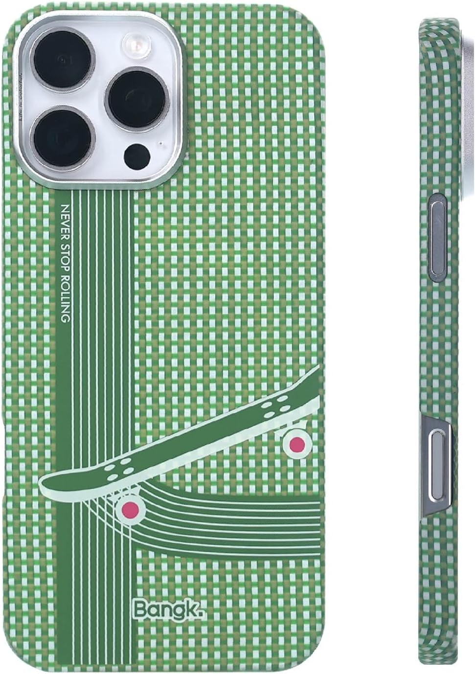 Case for iPhone 16 Pro,Ultra Slim and Light,Built with Dupont Kevlar 1500D Aramid Fiber, Urban Glide (Green)