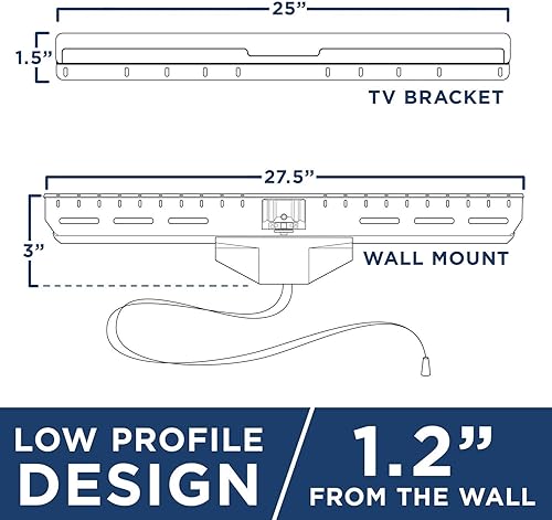 Miniatura 9 de Mount-It! Soporte de pared para TV sin pernos, colgador de TV inclinable sin tachuelas, para la mayoría de televisores de 40 a 80 pulgadas de hasta