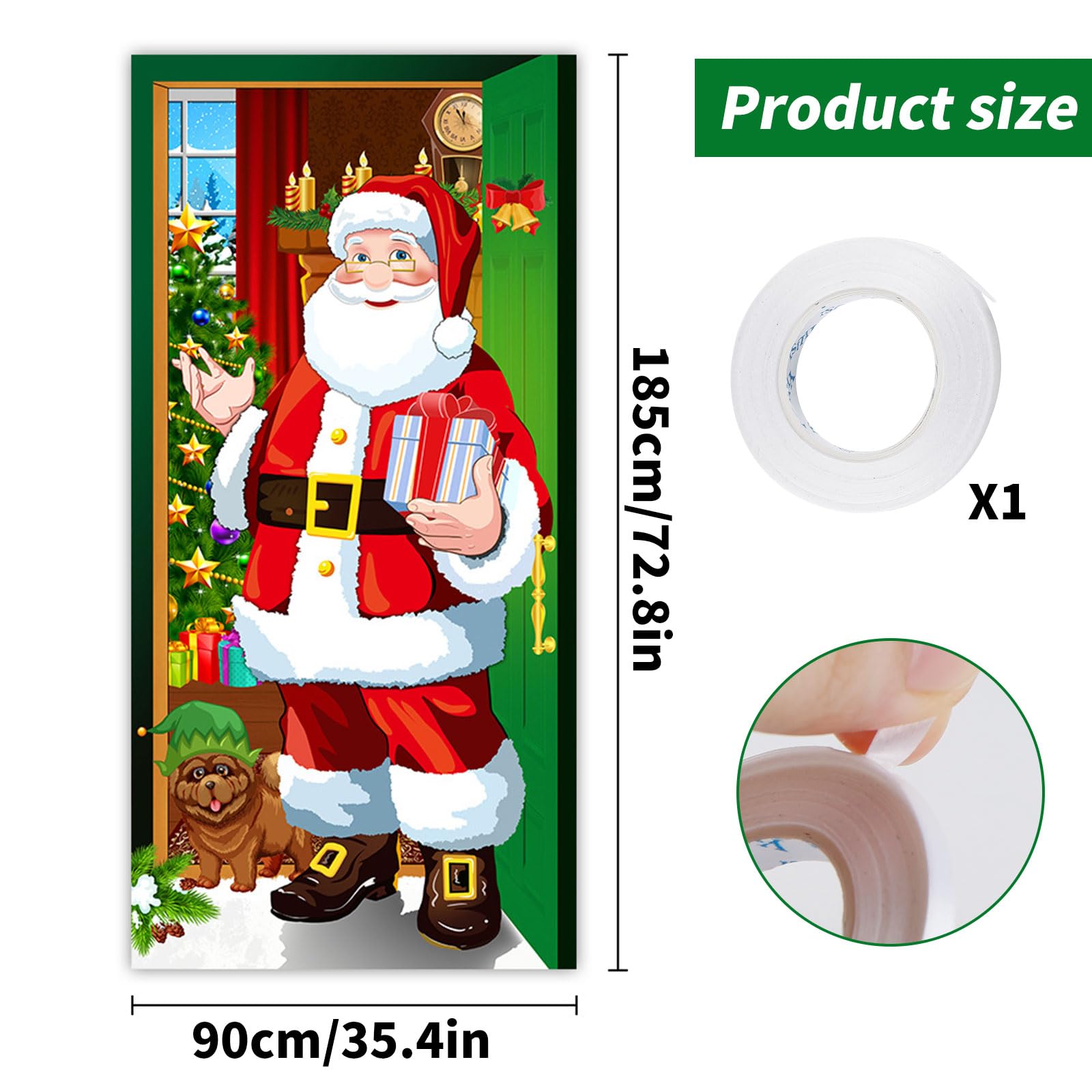 Kaufe Frohe Weihnachten Tür Abdeckung Dekoration Weihnachten Tür Hängen Hintergrund Banner Zum Preis Ab 4.95