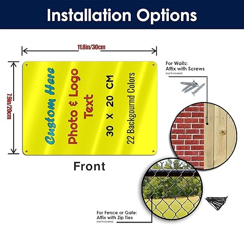 Miniatura 5 de Letrero de metal personalizado para exteriores e interiores, resistente a la intemperie, letrero de metal personalizado para oficina en casa,