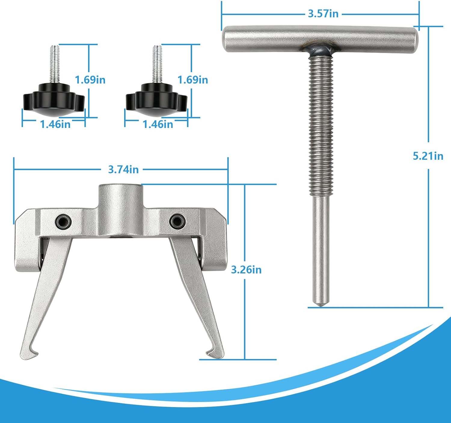 660040-1 Stainless Impeller Puller from 2-1/4" to 2-9/16" Compatible with Jabsco Pump Impeller Removal Tool