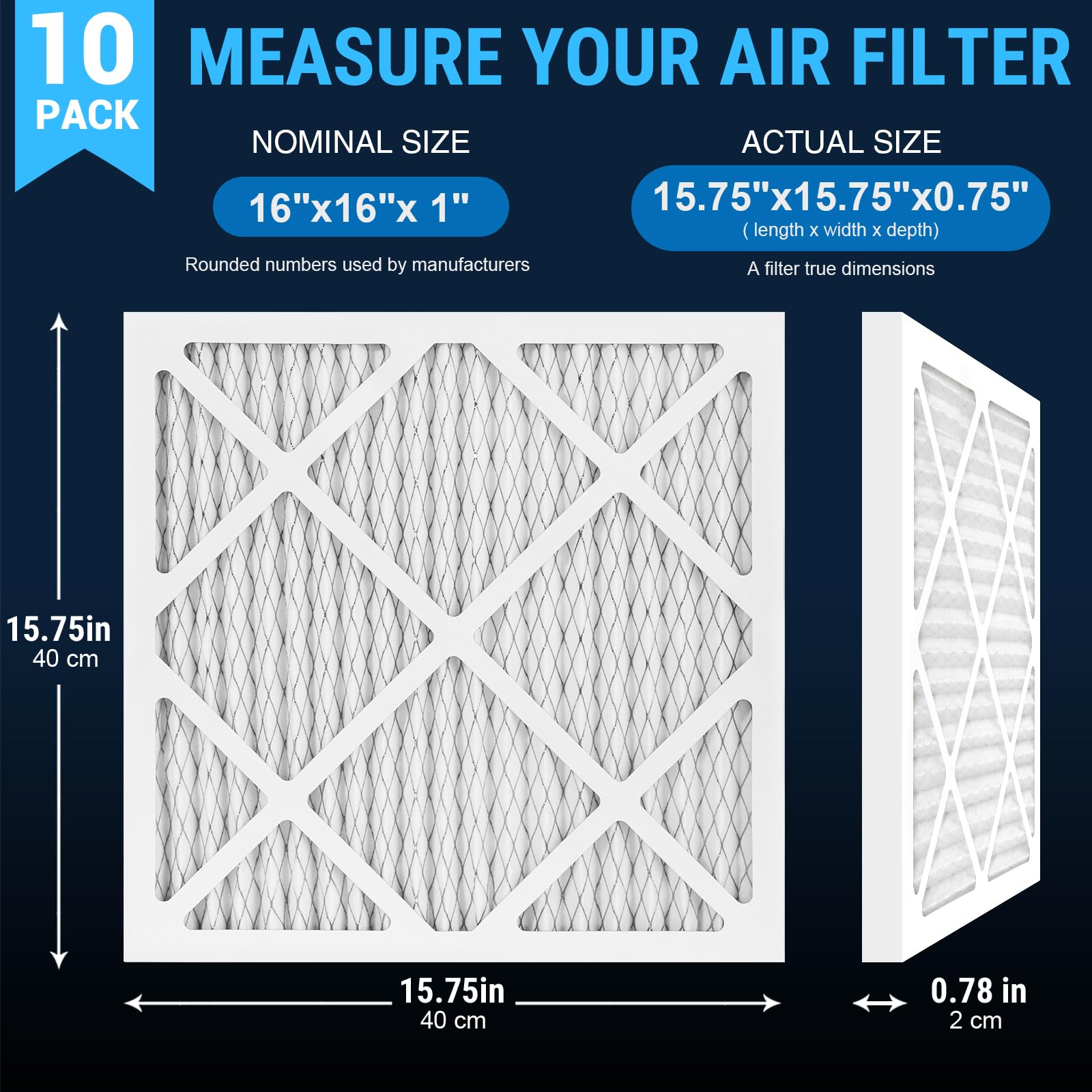 10-Pack Pre-Filter Replacements for HEPA 500 Air Scrubber Enhanced Dust Capture Easy Installation Extends HEPA Filter Life product thumbnail 6