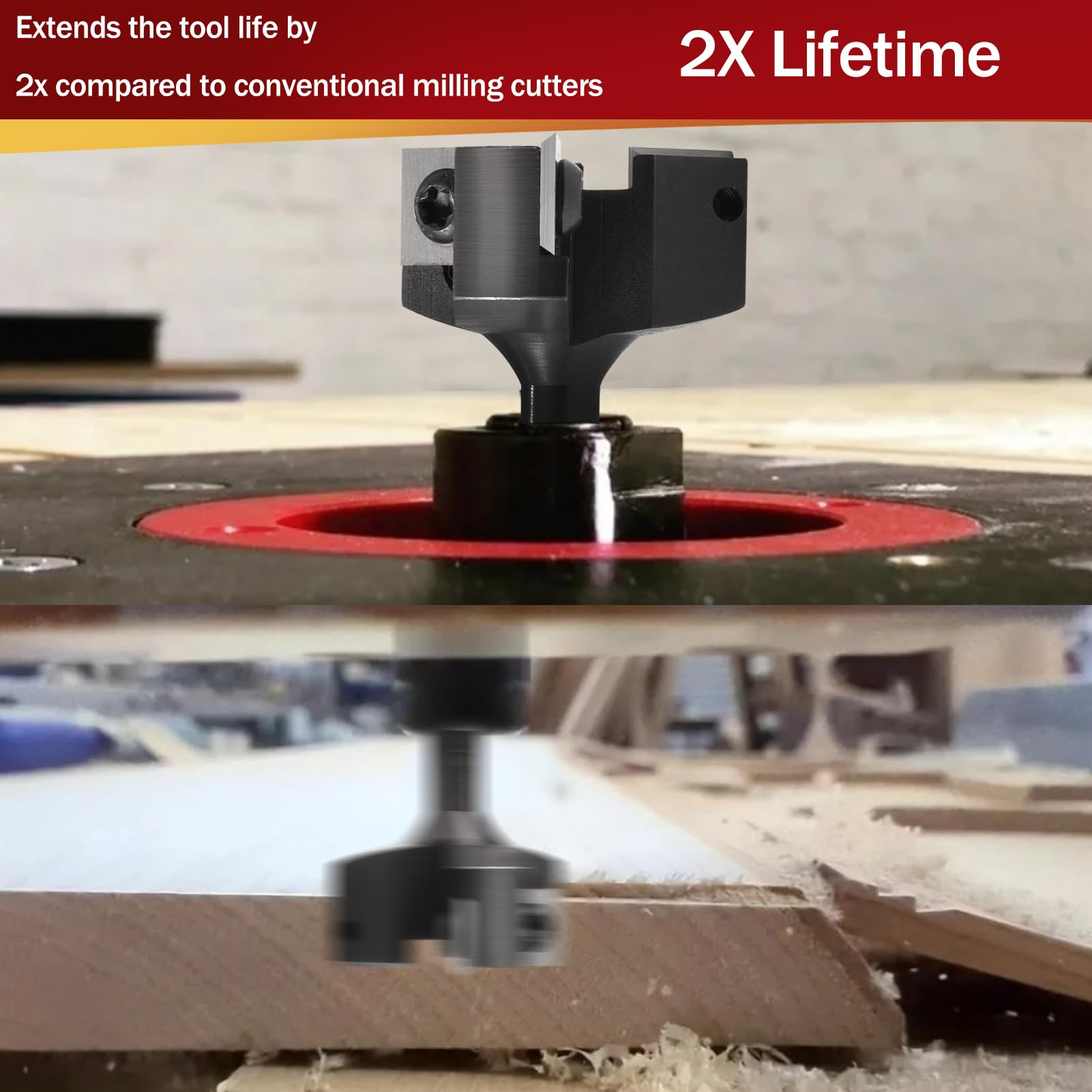 Trvoxviq 1/4'' Shank Spoilboard Surfacing CNC Router Bit - Image 3