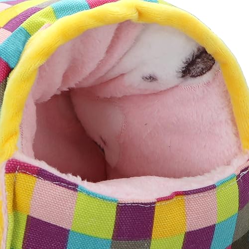 Miniatura 7 de Wontee Hamster Bed Hideout Sugar Glider Hamaca para animales pequeños, casa de cama cálida para hámsters, erizos, planeadores de azúcar, jerbos
