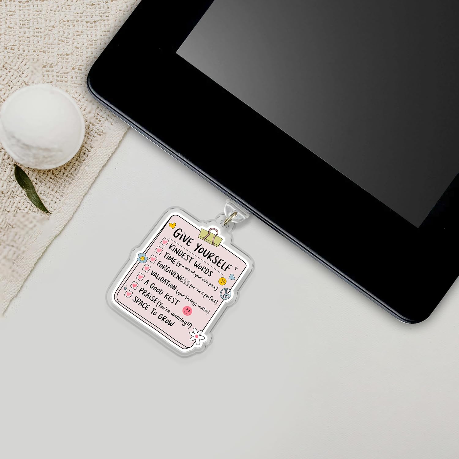 Dumpster File Charm for E-Readers, Phone Dust Plug 1.5 Inches Funny Opossum Animal Cute, Lightning/Type C Dust Plug Charm, Acrylic Material, Accessories DIY