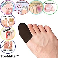 Vista 3 de BOUNCEBACK BIG TOE - Calcetines protectores de algodón suave para uñas encarnadas, úlceras diabéticas, agarre interior antideslizante