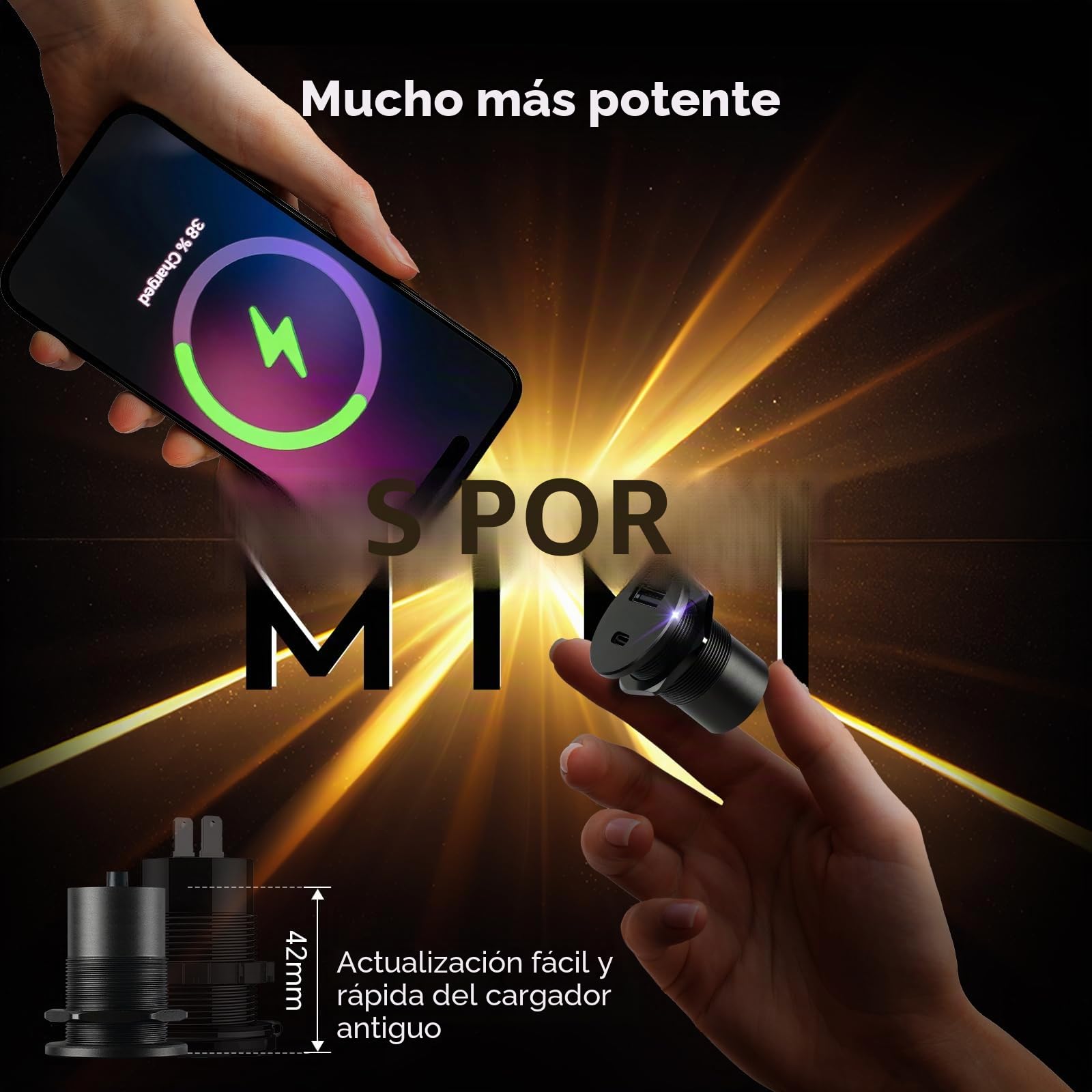 Aluminio Toma USB 12V Camper Cargador, Doble Puerto PD3.0 USB-C y QC3.0 USB-A Enchufe Carga Rápida, para Coche Autocaravana Barco Camión Caravana(2PCS)