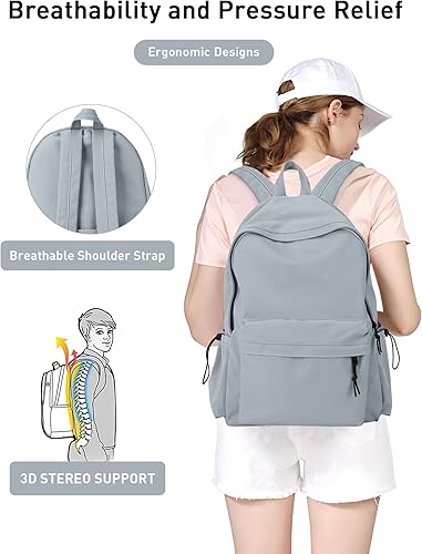 Miniatura 3 de Mochila para escuela, mochila de escuela secundaria para adolescentes, niñas y niños, Azul, Mochilas Daypack
