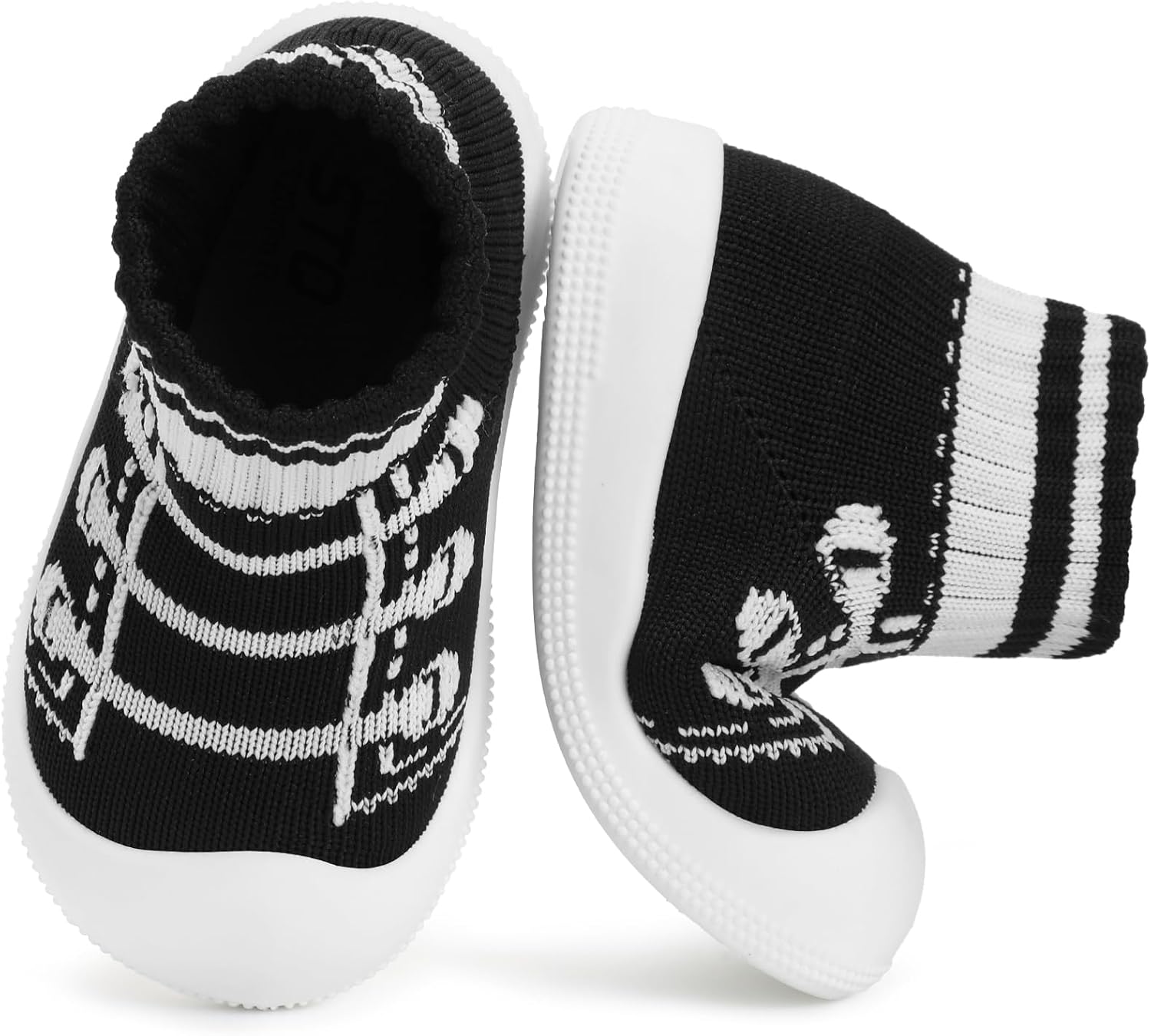 STQ Baby/Toddler Sock Walking Shoes Infant Slippers | Anti-collision toe box, Moisture-wicking knit upper, Easy on off, PVC non-slip outsole