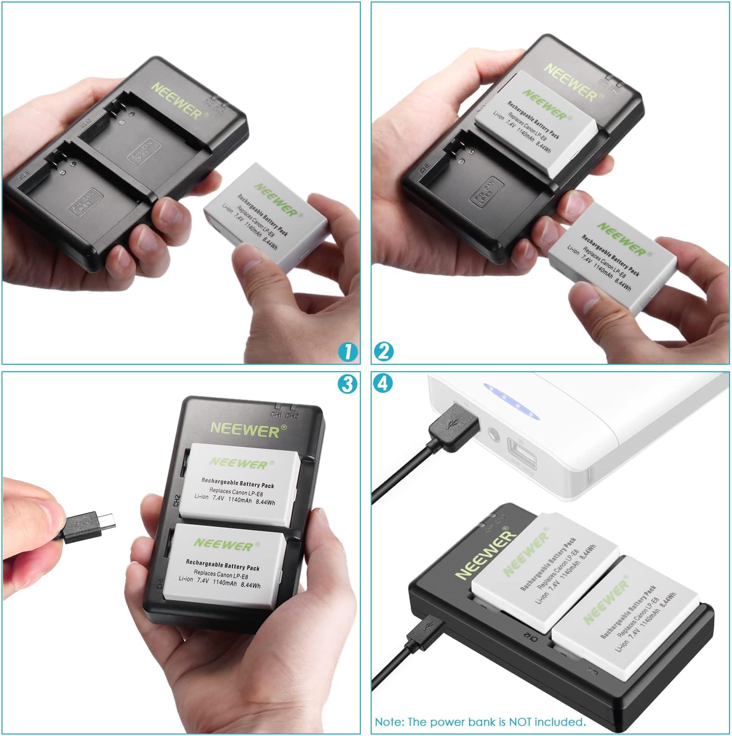 Get Discount 70% Price Neewer BG-E8 Replacement Battery Grip for Canon EOS 550D 600D 650D 700D Rebel T2i T3i T4i T5i DSLR Cameras, Comes with 2-Pack 1140 mAh LP-E8 Replacement Li-ion Battery and Dual Battery Charger