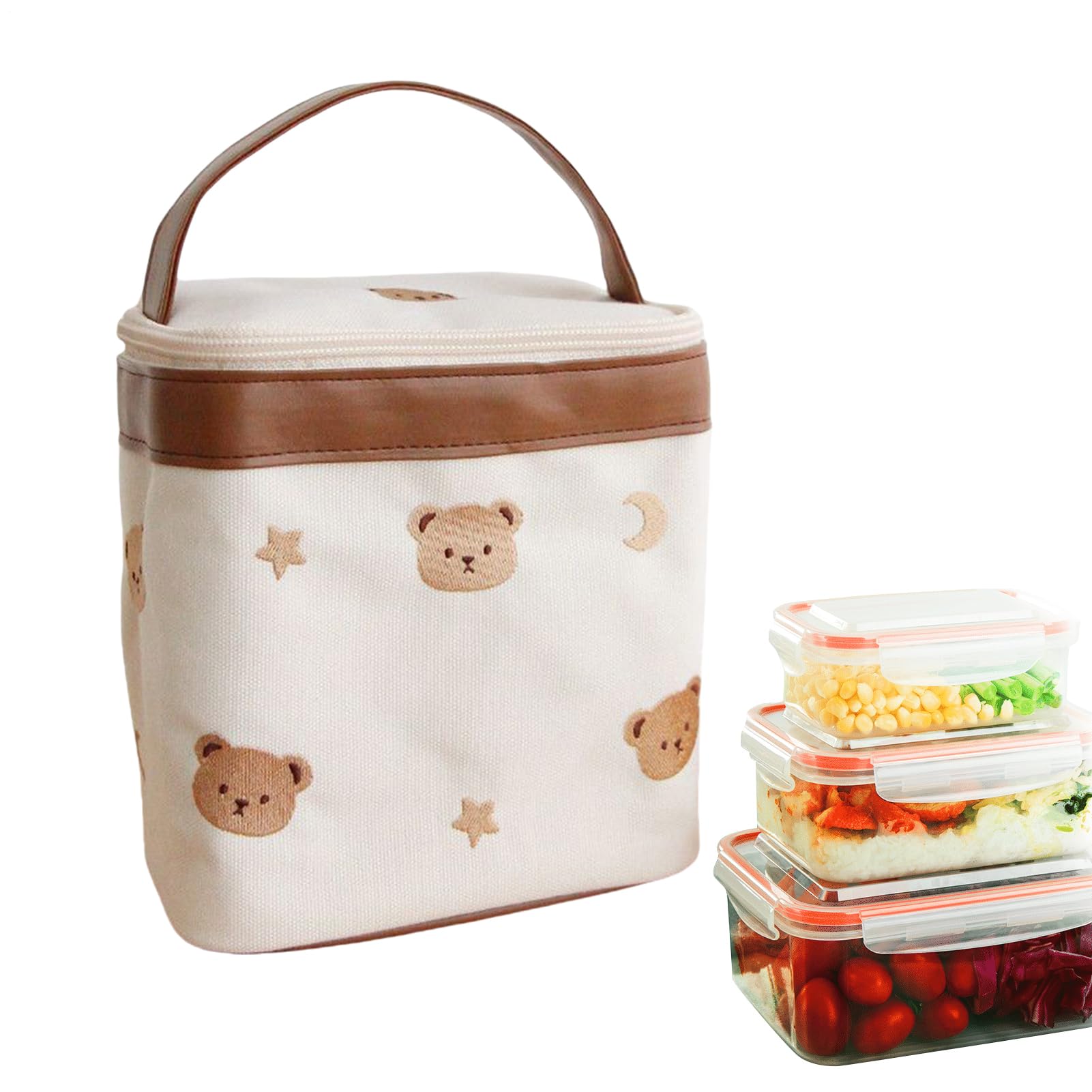 Sac à déjeuner pour femme compact et réutilisable pour repas quotidien