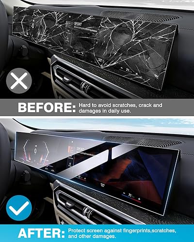 Miniatura 3 de Karltys Actualización 2024 2025 BMW X5 X6 X7 i72022-2025 i4 iX Protector de pantalla de 14.9 pulgadas12.3 pulgadas Sin brillo ni huellas dactilares