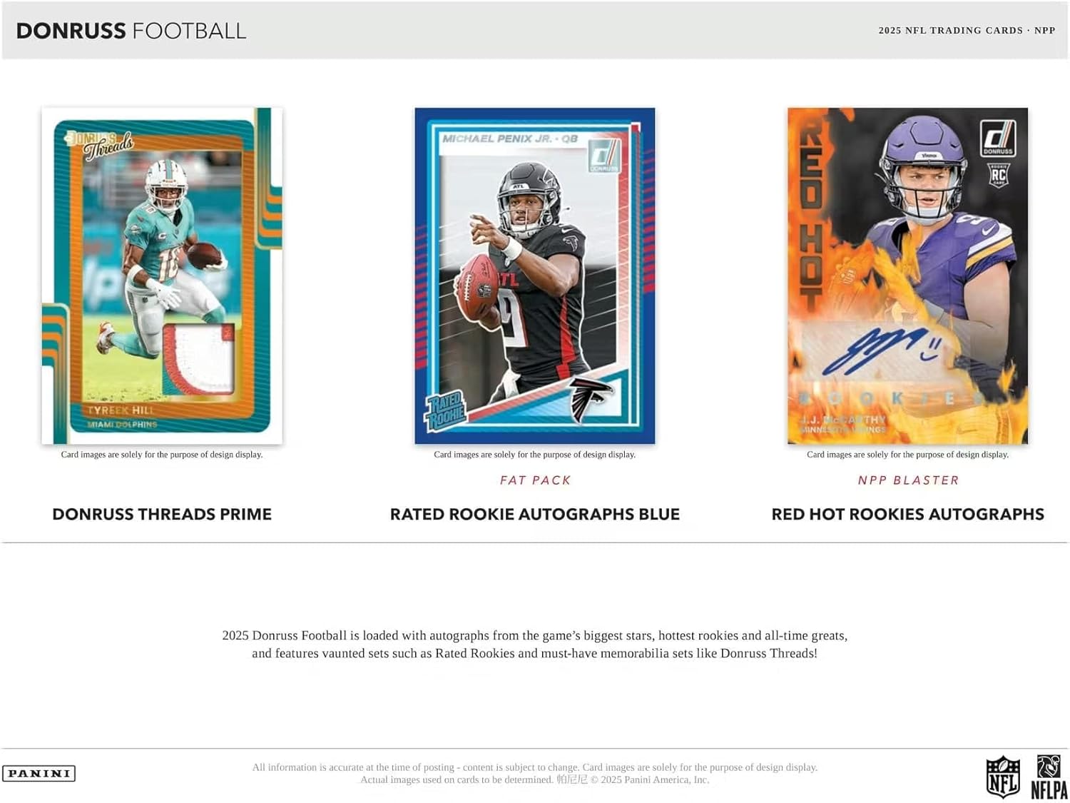 Panini 2025 Donruss Football Retail 24-Pack Box