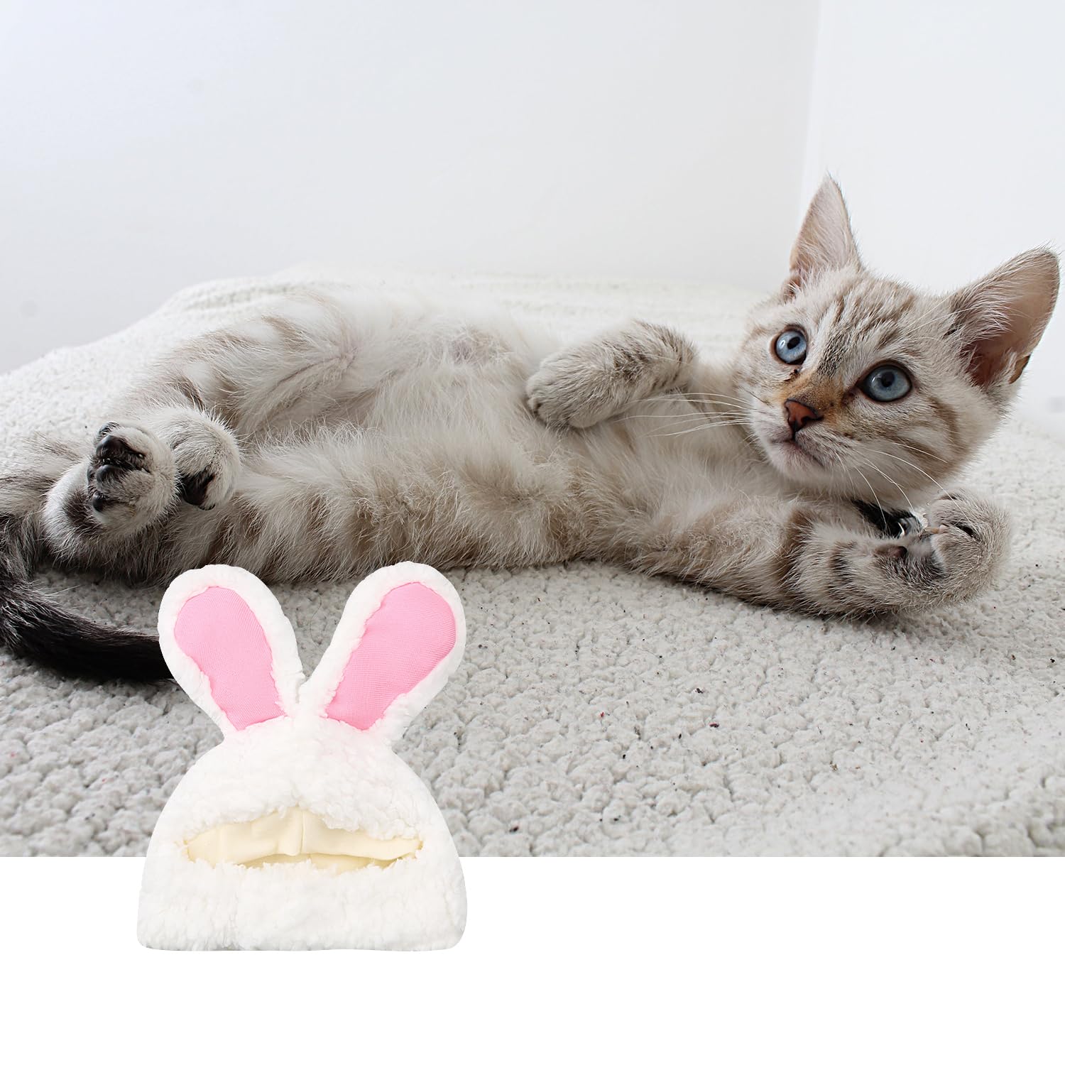 Rumyve Pet Headdress,Cat Rabbit Ears Hat,Cat Hat Cat Costume Rabbit Hat ...
