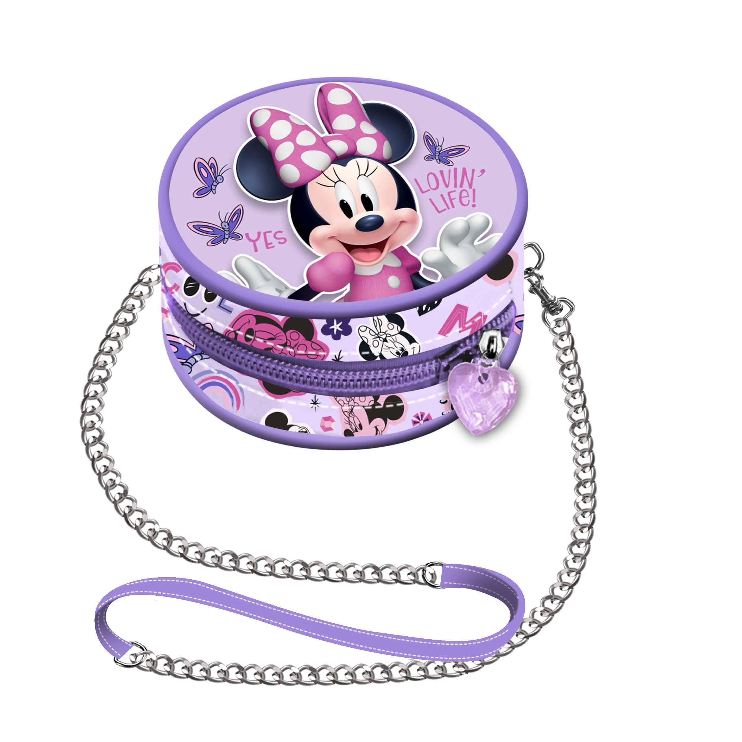 Disney Minnie Mouse Frozen 2-Mini Round Chain Bag, 9 x 9 cm